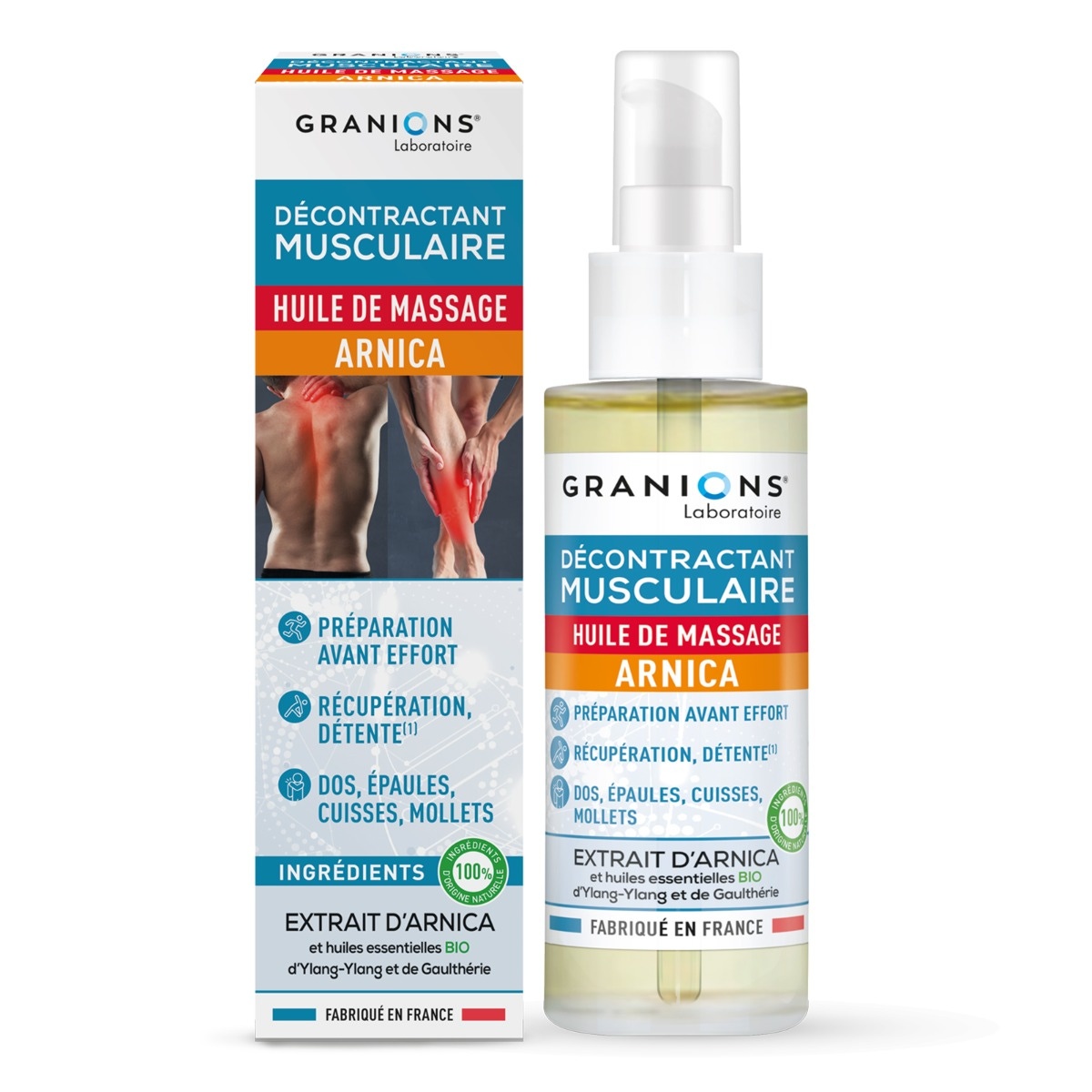 Le Décontractant Musculaire Huile de massage arnica