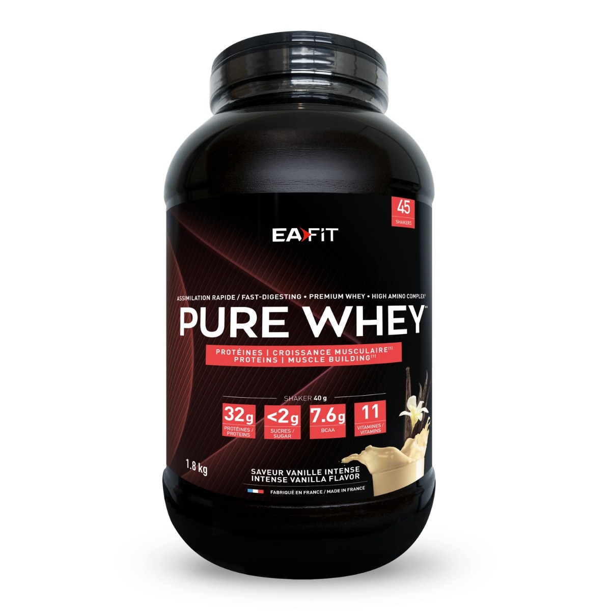 EAFIT Pure Whey Vanille Intense 1.8 kg 