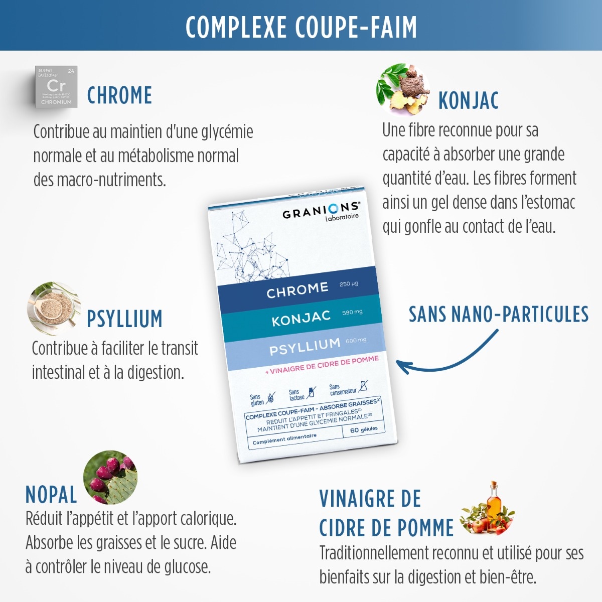 Granions Complexe Coupe Faim ingrédients