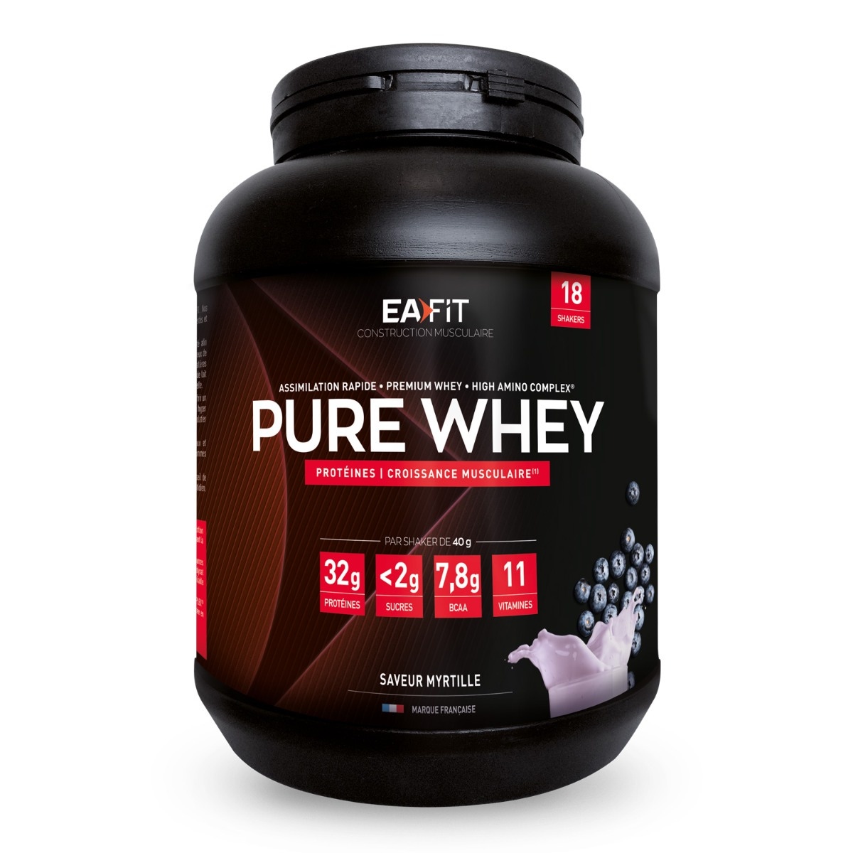 Pure whey myrtille - croissance musculaire