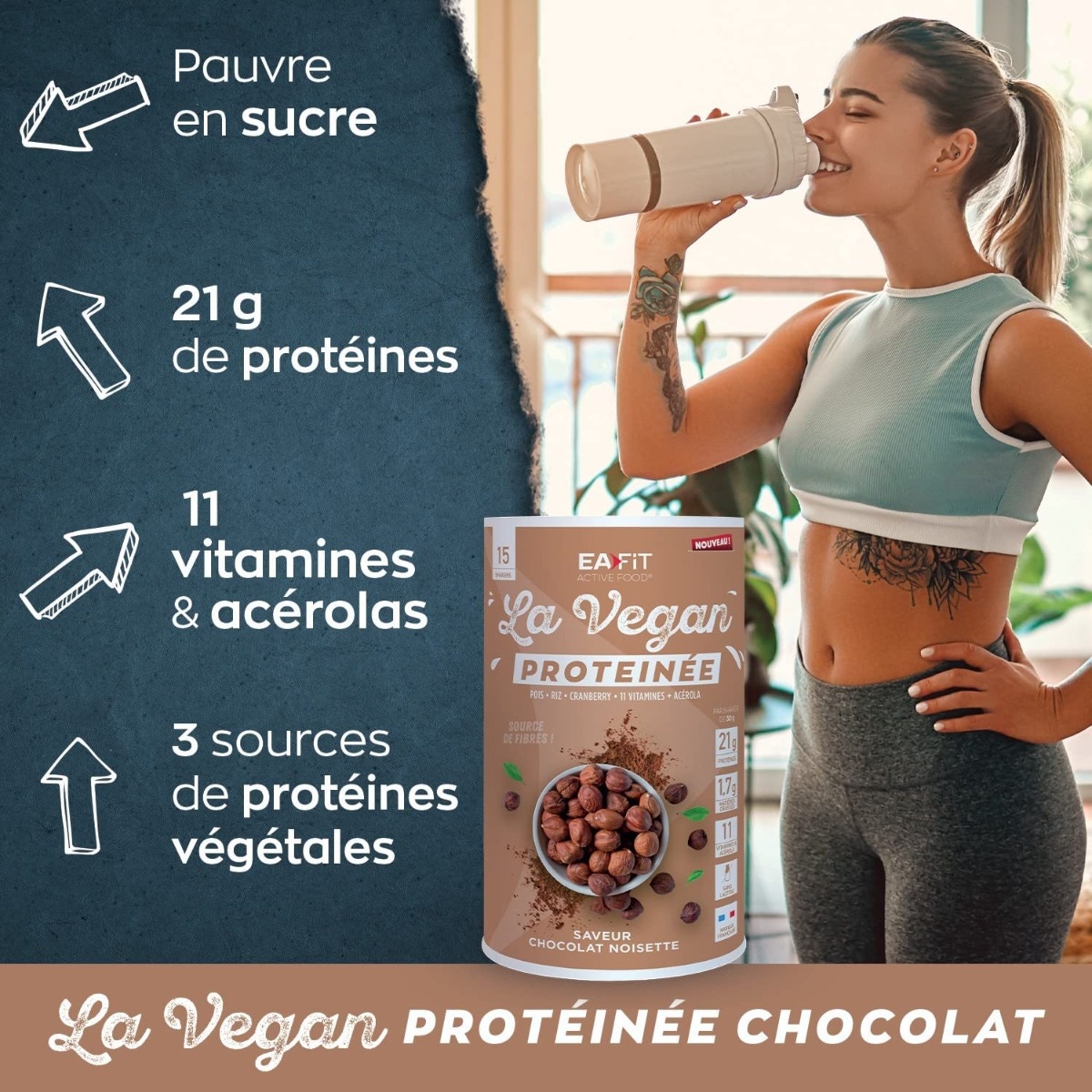 EAFIT La Vegan protéinée - pauvre en sucre 