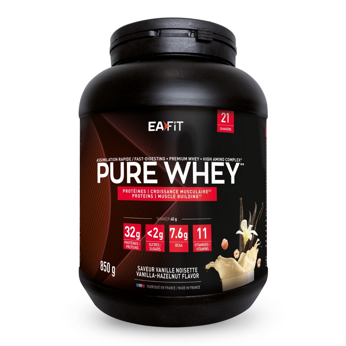 EAFIT Pure Whey Vanille Noisette 850gr