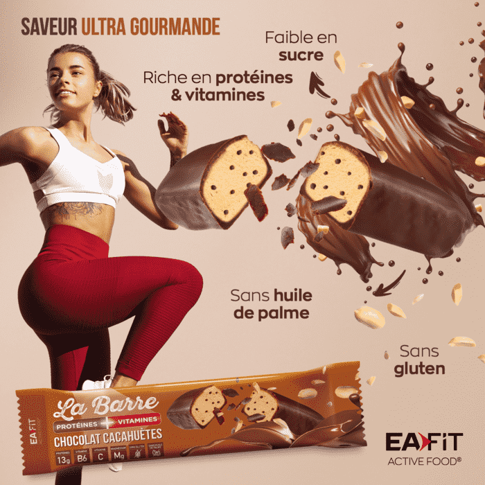 la barre protéines vitamines - faible en sucre