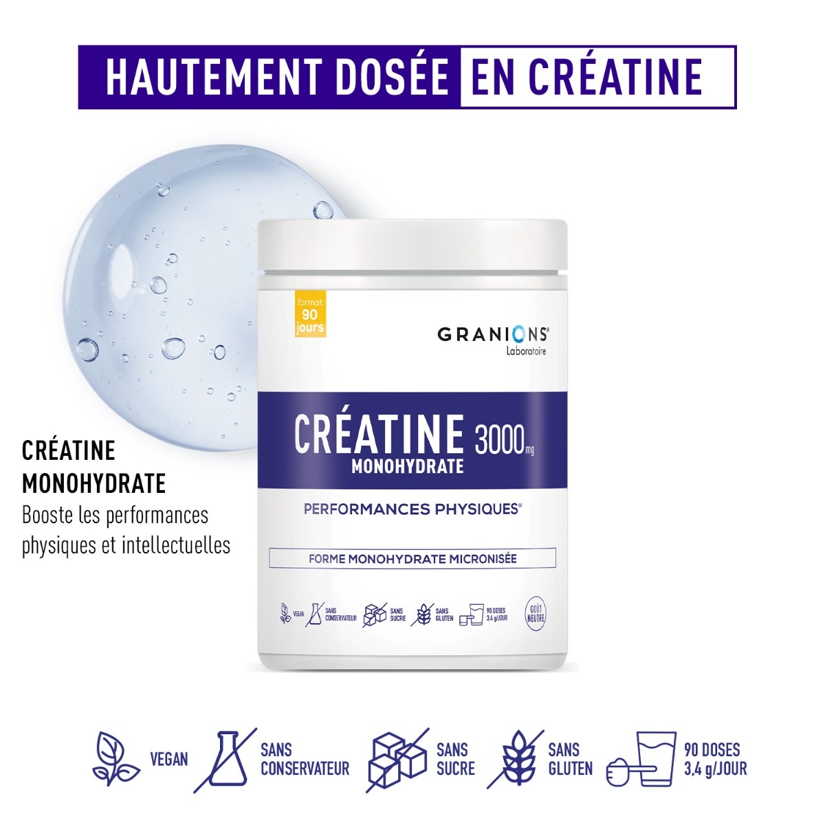 Créatine Monohydrate 3000 mg