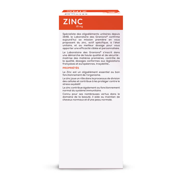 Zinc 15 mg 60 gélules