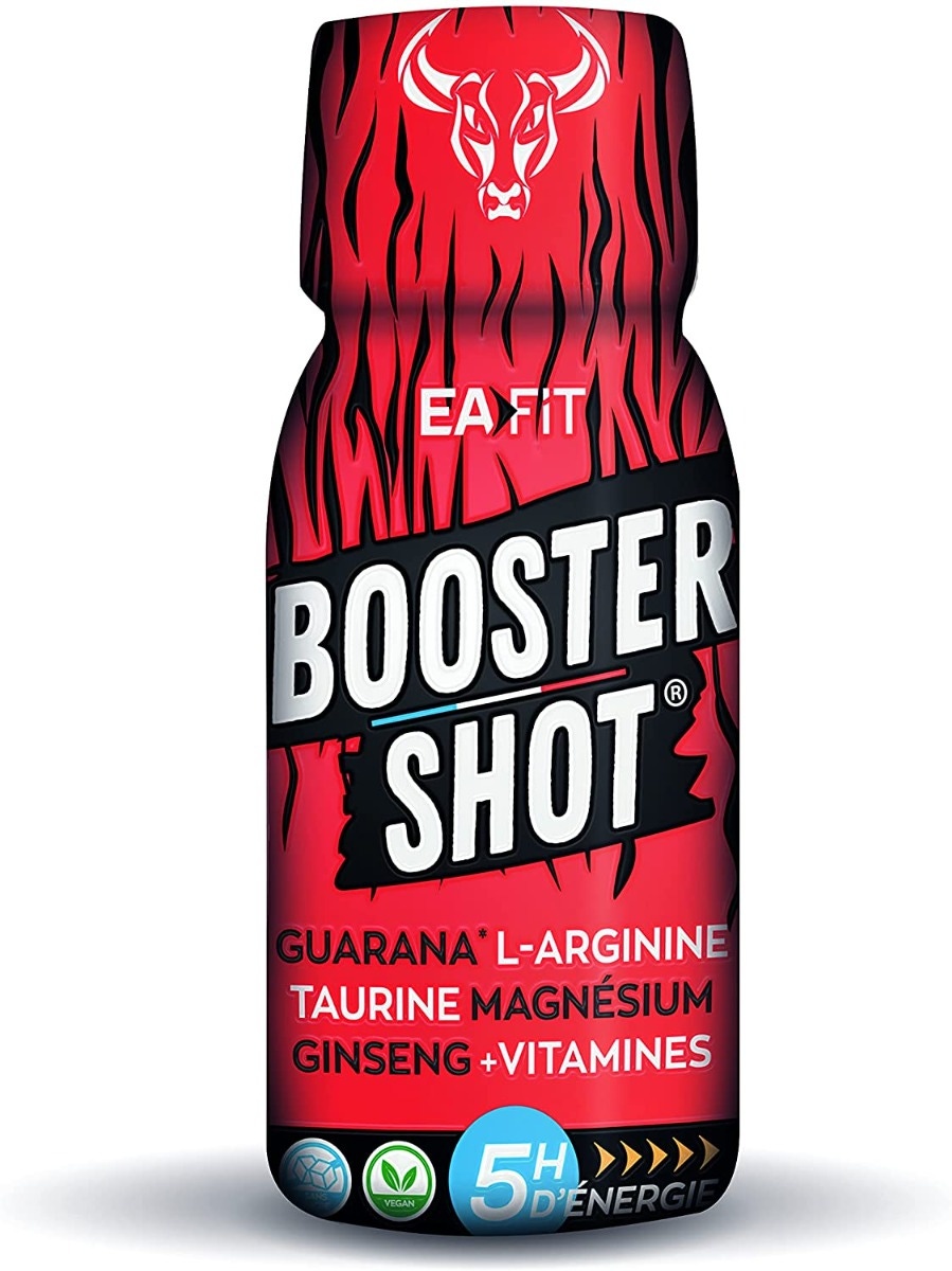 EAFIT Booster Shot - 5h d'énergie naturelle - Guarana - L-Arginine - Taurine - Magnésium - Ginseng - Vitamines - Shot unitaire