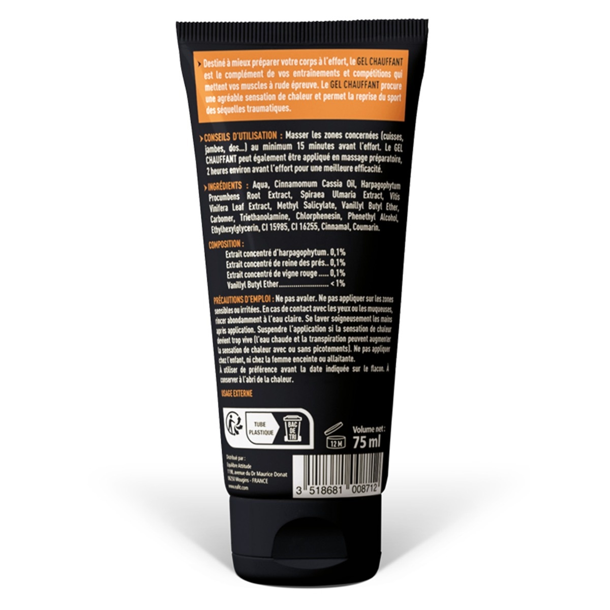 Gel Massant Chauffant 75 ml