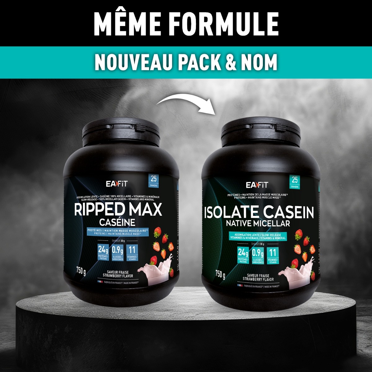 EA FIT - Isolate Casein  Nouveau Pack et Nom