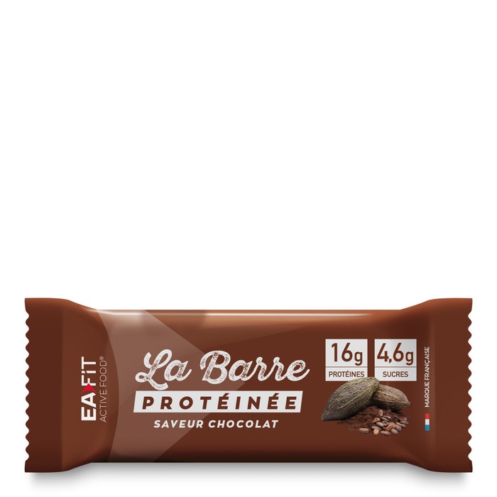 EAFIT LA Barre protéinée - 46 g - Saveur Caramel Beurre Salé - 10 g de protéines - Texture moelleuse - Délicieusement sain