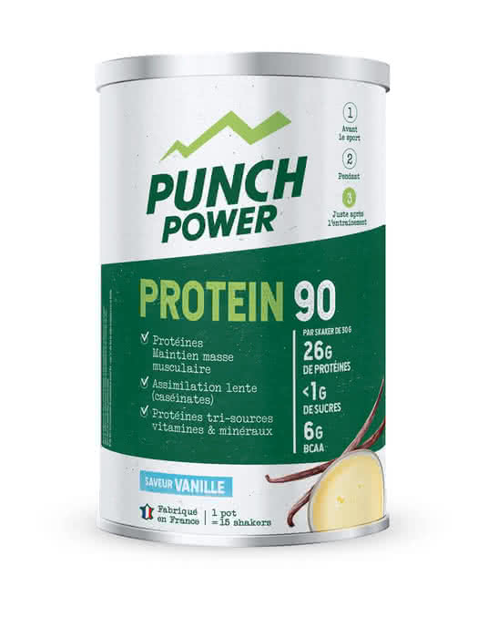 Punch Power Protein 90 - 450 g - Saveur Vanille - Séchage et définition musculaire