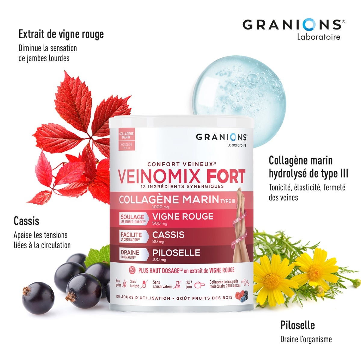 Veinomix fort collagène marin