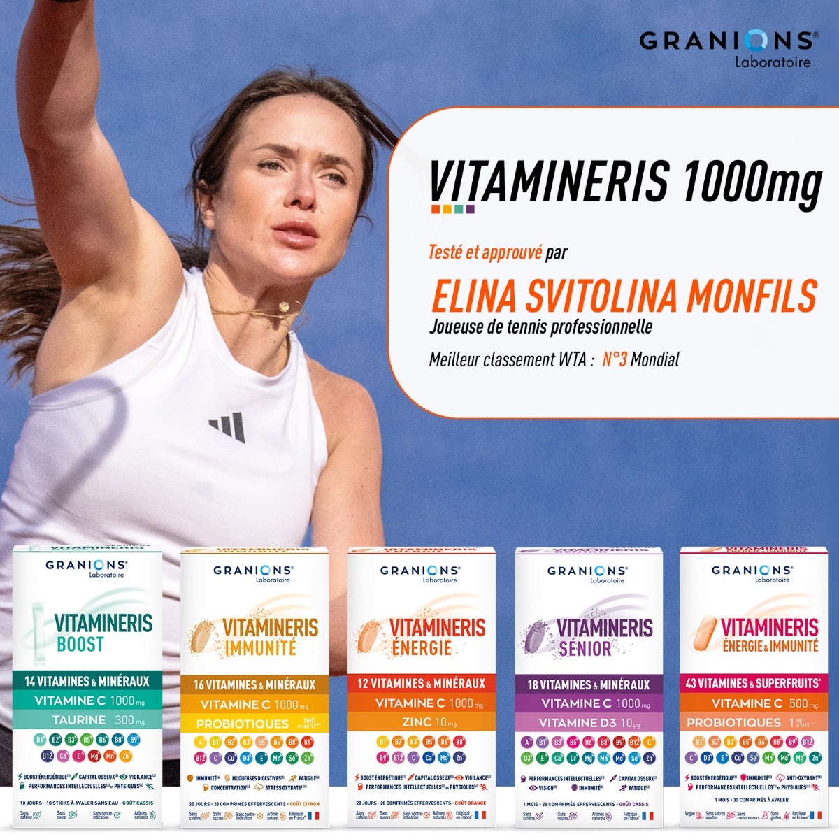 Vitamineris Énergie 1000mg - 28 comprimés 