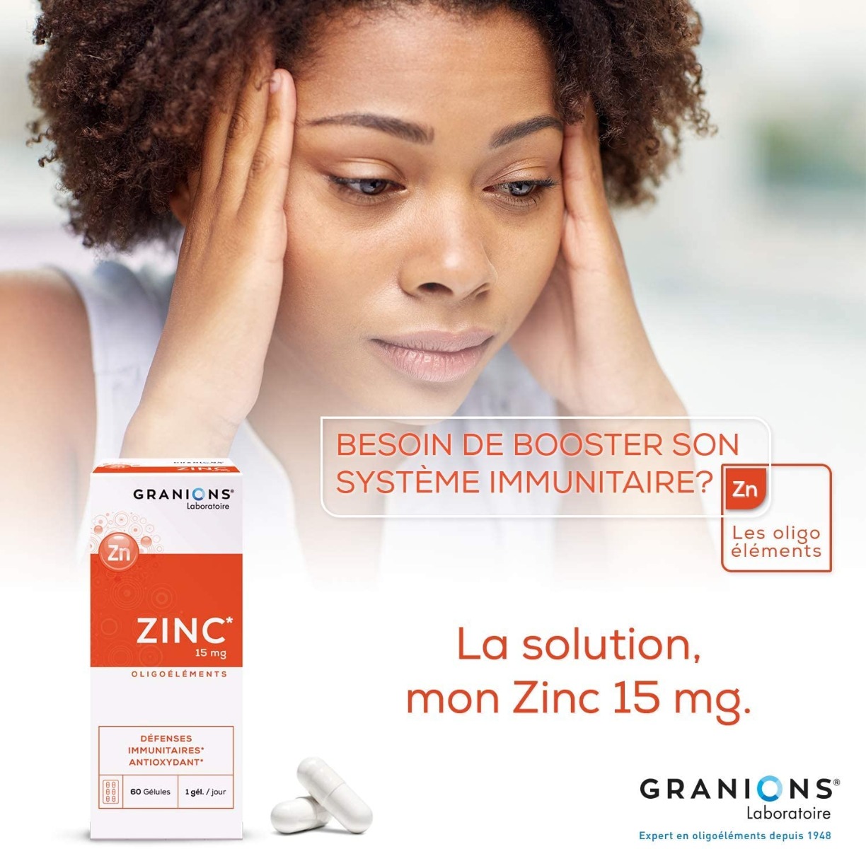 Zinc 15 mg 60 gélules