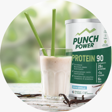 Punch Power Protein 90 Vanille 450 g 1 Protein 90 pour une sèche réussie